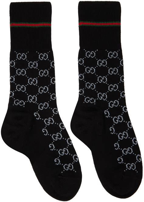 black and white gucci socks|gucci over knee socks.